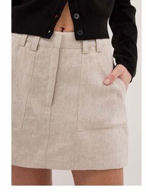 DISSH Eva Natural Linen Skort in natural